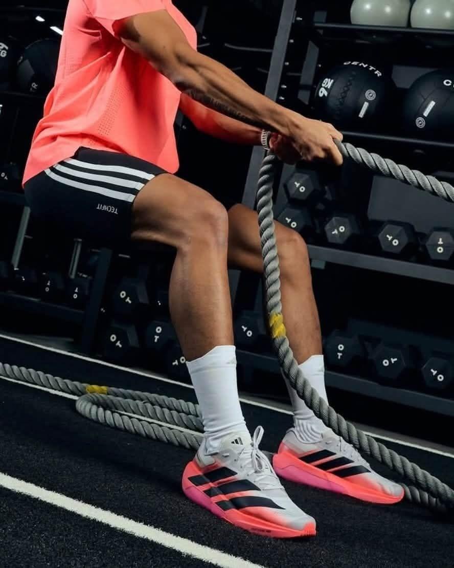 Adidas Adizero DropSet 白粉渐变 综合训练战靴